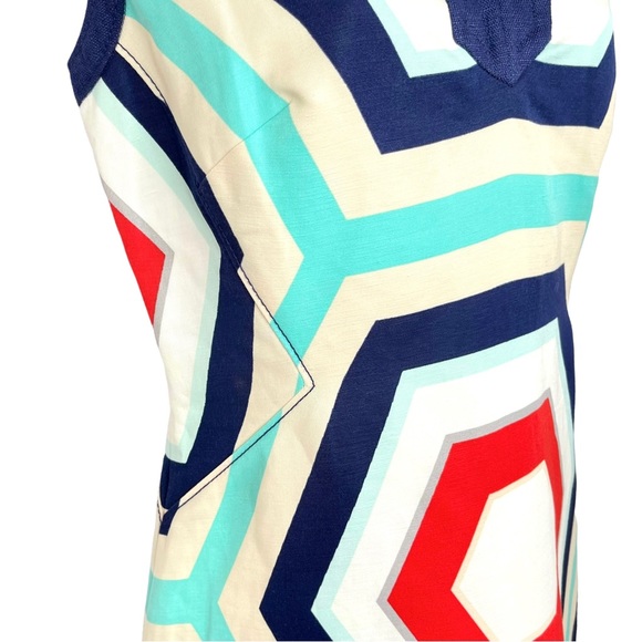 Kate Spade Geometric Zuma Sleeveless Sheath Dress Size 8 - Picture 5 of 8